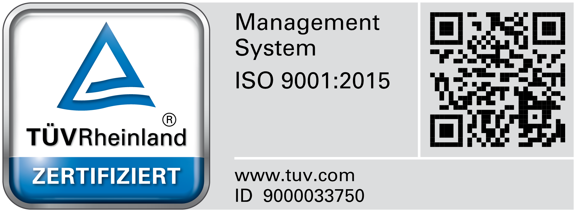 ISO9001 2015 Zertifikat